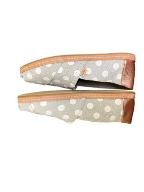 NIB Toms Size 6.5 Women's Classic Polka Dot Slip-On Shoes Drizzle Grey
